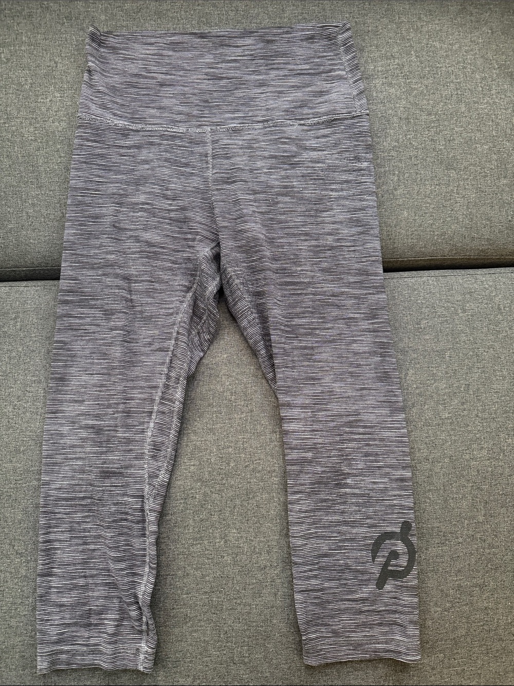 Lululemon x Peloton Women’s Heathered Gray Cropped Leggings Size 8